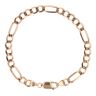 9ct Yellow Gold Figaro Bracelet 7.5"