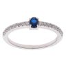 Silver Blue Gemstone And Cubic Zirconia Ring By Icesia