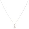 9ct Yellow Gold Cubic Zirconia Four Stone Pendant and Chain 18"