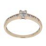 9ct Yellow Gold 0.25ct Brilliant and Princess Cut Diamond Cluster Ring
