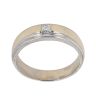 9ct Yellow and White Gold 0.15ct Diamond Signet Ring