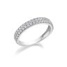 9ct White Gold 2 Row 0.50ct Diamond Ring