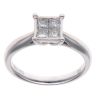 18ct White Gold 0.50ct Princess Cut Diamond Cluster Ring