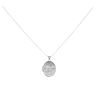Silver Rose Mum Locket and Chain 18" By Icesia