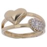 14ct Yellow Gold Cubic Zirconia Heart Fancy Ring