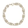 9ct Yellow Gold Cubic Zirconia Tulip Bracelet 8.5"