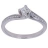 18ct White Gold 0.35ct Princess and Brilliant Cut Diamond Solitaire Ring