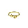 9ct Yellow Gold Personalised Script Polished Ring