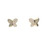Children's 14ct Yellow Gold Cubic Zirconia Butterfly Stud Earrings