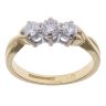 18ct Yellow Gold 0.50ct Brilliant Cut Diamond Trilogy Ring