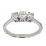 18ct White Gold 0.75ct Brilliant Cut Diamond Trilogy Ring