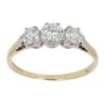 18ct Yellow Gold 1.00ct Brilliant Cut Diamond Trilogy Ring