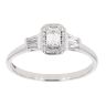 18ct White Gold Certificated Diamond Cluster Ring