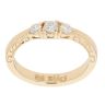 18ct Yellow Gold 0.25ct Diamond Clogau Trilogy Ring