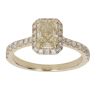 9ct Yellow Gold 1.50ct Brilliant and Radiant Cut Yellow and Colourless Lab Grown Cluster Ring