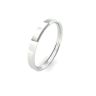 18ct White Gold Soft Chamfered Edge Wedding Band 2.5mm