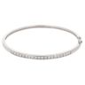 9ct White Gold 1.00ct Round Brilliant Cut Diamond Hinged Bangle