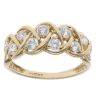 14ct Yellow Gold Cubic Zirconia Twist Ring