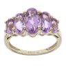 9ct Yellow Gold Amethyst Five Stone Ring