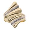 14ct Yellow and White Gold Textured Fancy Ring