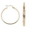 14ct Yellow Gold Patterned Hoop Earrings