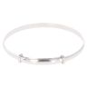Silver Plain Expanding Bangle By Icesia