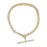 9ct Yellow Gold Plain Albert Bracelet 8.5"