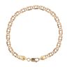 9ct Yellow and White Gold Double Curb Bracelet 7.5"