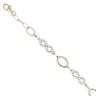 14ct Yellow Gold Cubic Zirconia Infinity Bracelet 8"
