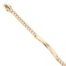 14ct Yellow Gold Monaco ID Curb Classic Plain Lock Bracelet 5.5"