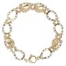 9ct Yellow Gold Fancy Horse Bracelet 8"