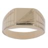 14ct Yellow Gold Square Patterned Signet Ring