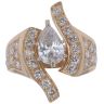 14ct Yellow Gold 1.85ct Brilliant and Pear Cut Diamond Fancy Ring