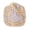 9ct Yellow Gold Cubic Zirconia Saddle Ring