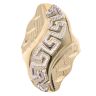 14ct Yellow And White Gold Greek Key Wave Fancy Ring