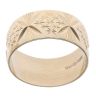 9ct Yellow Gold Patterned Wedding Band 9.4mm