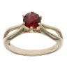 9ct Yellow Gold Red Gemstone Single Stone Ring