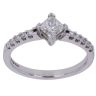 Platinum 0.95ct Princess And Brilliant Cut Diamond Solitaire Ring