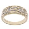 9ct Yellow Gold 0.05ct Diamond Celtic Signet Ring