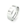 9ct White Gold Soft Chamfered Edge Wedding Band 6mm