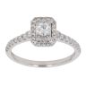 9ct White Gold 0.50ct Brilliant and Baguette Cut Diamond Cluster Ring