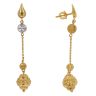 22ct Yellow and White Gold Fancy Drop Earrings