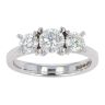 18ct White Gold 1.00ct Diamond Trilogy Ring