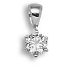 18ct White Gold 0.35ct Six Claw Diamond Solitaire Pendant
