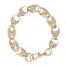 9ct Yellow Gold Patterned Acorn Bracelet 8.5"
