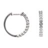 9ct White Gold 0.70ct Brilliant Cut Lab Grown Diamond Hoop Earrings