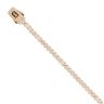 14ct Yellow Gold Monaco Agua Pave Lock Curb Bracelet 7.5"