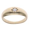 9ct Yellow Gold 0.15ct Diamond Solitaire Signet Ring
