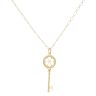 Tiffany & Co 18ct Yellow Gold 0.02ct Diamond Key Pendant And Chain 18"