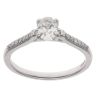 Platinum 0.55ct Oval Cut Lab Grown Diamond Solitaire Ring